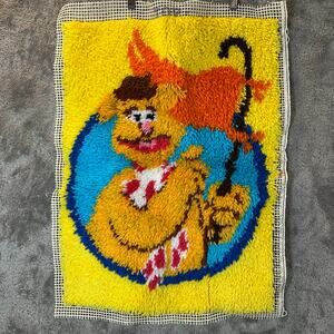 Muppets Fozzie Bear Completed Latch Hook Panel Wall Hanging Decor Nursery